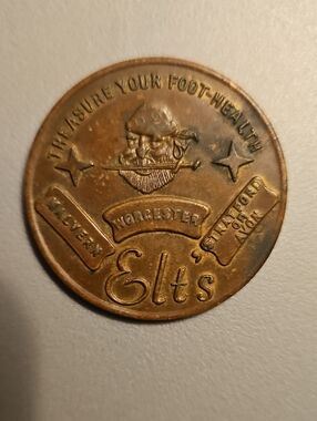 Clarks Elts Gold Tone Promotional Token